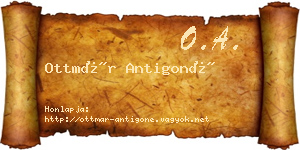 Ottmár Antigoné névjegykártya